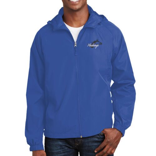 MVES - Adult Blue Hooded Raglan Jacket Thumbnail
